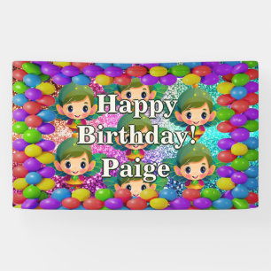 Fairy Personalised character birthday banner