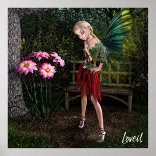 Fairy picking poster