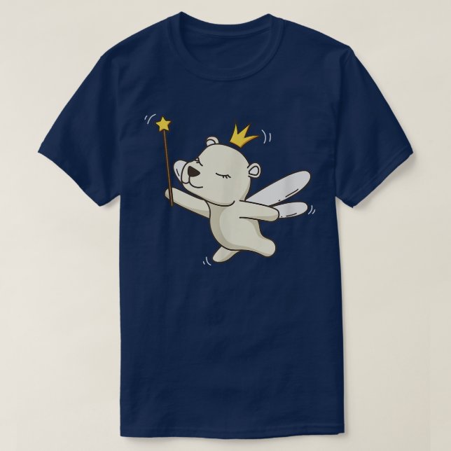 Fairy Polar Bear Wildlife Mystical Animal Fairy Lo T-Shirt (Design Front)