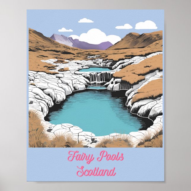 Fairy Pools, Scotland Poster (Front)