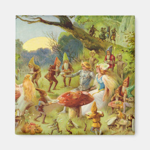 Fairy Prince and Thumbelina in the Magic Forest Magnet