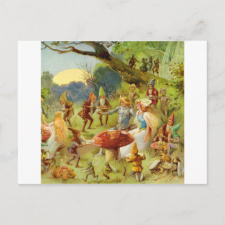 Fairy Prince and Thumbelina in the Magic Forest Postcard