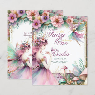 Fairy Princess 1st Birthday or EDIT AGE Teal Gold