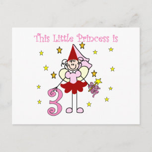 Fairy Princess 3rd Birthday Tshirts and Gifts Postcard