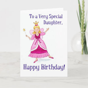 Fairy Princess Birthday Card for a Daughter