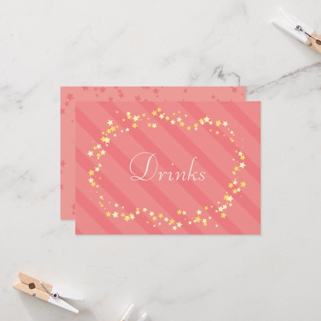 Fairy Princess Birthday Party Decor Table Sign 2 Invitation (Front/Back In Situ)