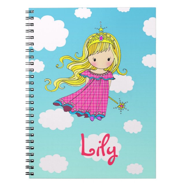 Fairy Princess Custom Notebook - Add Your Name (Front)