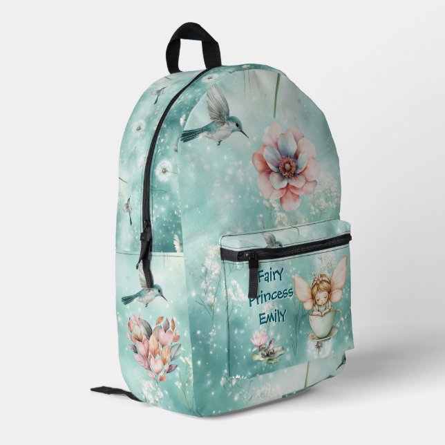 Fairy Princess Custom Printed Backpack (Back Corner Left)