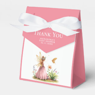 Fairy Princess Enchanted Pink Baby Girl Shower Favour Box
