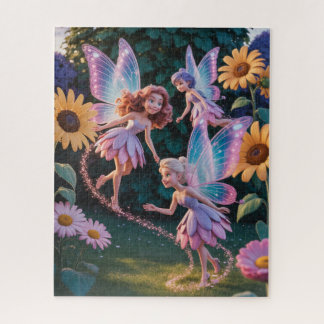 Fairy Princess in a flower garden Jigsaw Puzzle