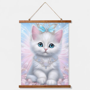Fairy Princess Kitten Hanging Tapestry