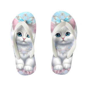 Fairy Princess Kitten Kid's Flip Flops