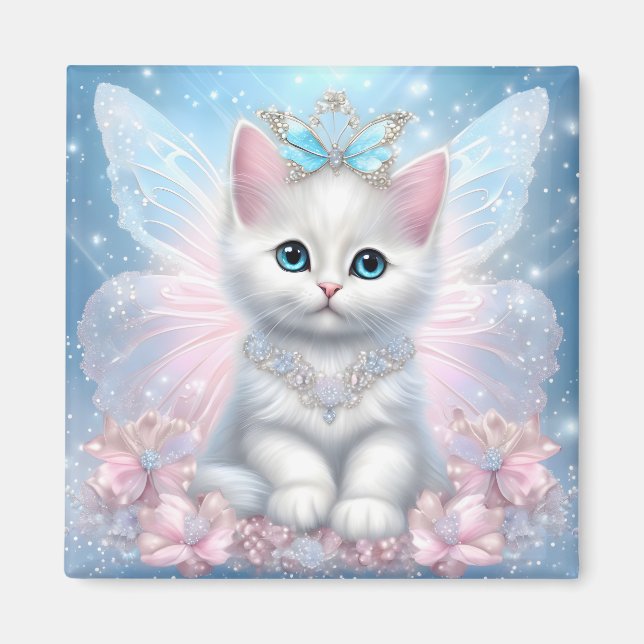 Fairy Princess Kitten Magnet (Front)