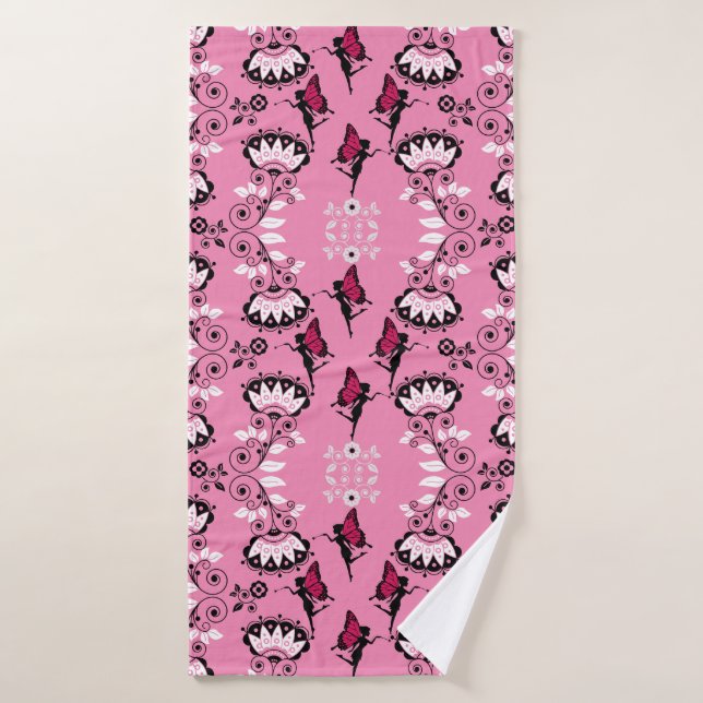 Fairy Princess Pattern Print Bath Towel (Bath Towel)