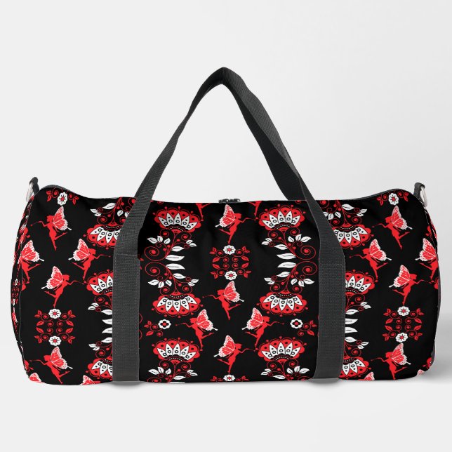Fairy Princess Pattern Print Duffle Bag (Front)