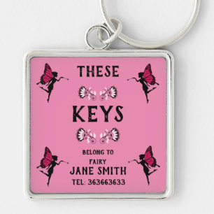 Fairy Princess Pattern Print Key Ring