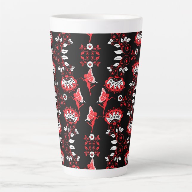 Fairy Princess Pattern Print Latte Mug (Front)