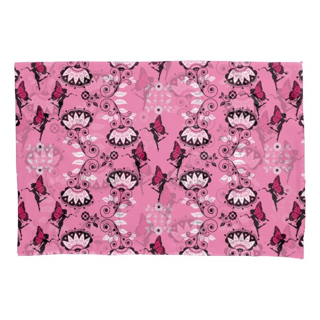 Fairy Princess Pattern Print Pillowcase (Front-Left)
