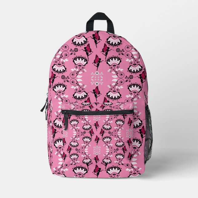 Fairy Princess Pattern Print Printed Backpack (Front)