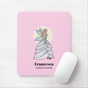 Fairy Princess Petals Dress Fashion Illustration Mouse Mat