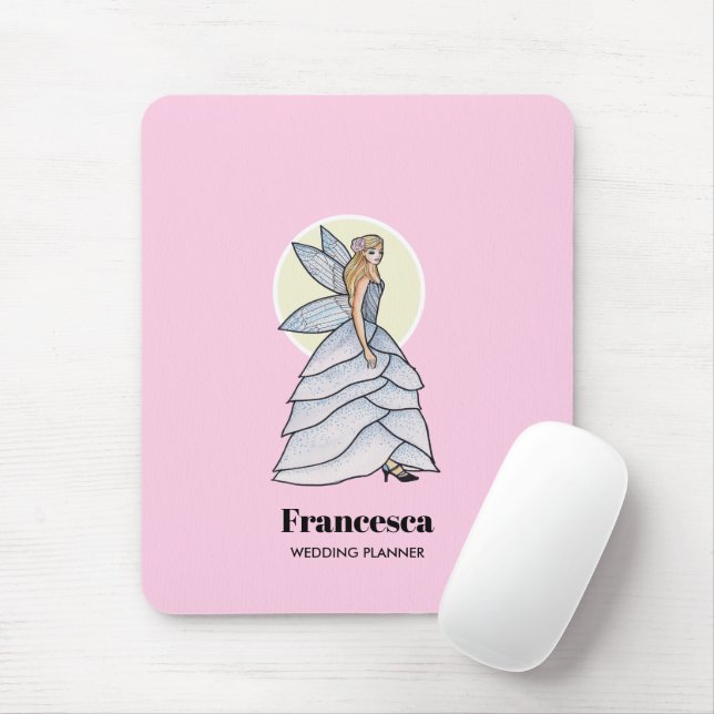 Fairy Princess Petals Dress Fashion Illustration Mouse Mat (With Mouse)