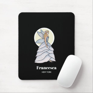 Fairy Princess Petals Fashion Illustration Mouse Mat