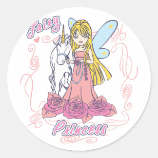 Fairy Princess Toddler Baby Classic Round Sticker