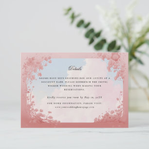 Fairy princess wedding details card