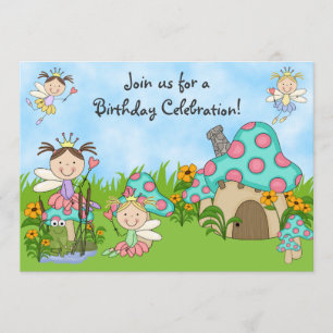 Fairy Princesses and Garden Birthday Invitation