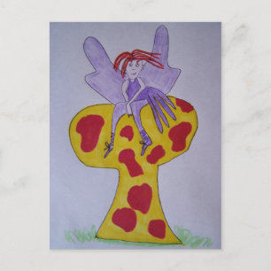 fairy Purple Postcard