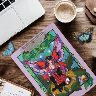 Fairy Purple Red Mushroom Gothic Clipboard
