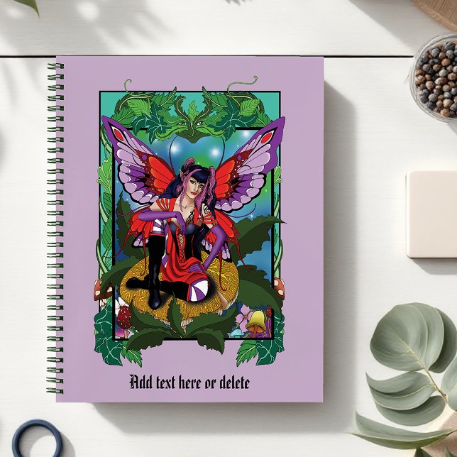 Fairy Purple Red Mushroom Gothic Notebook (Creator Uploaded)
