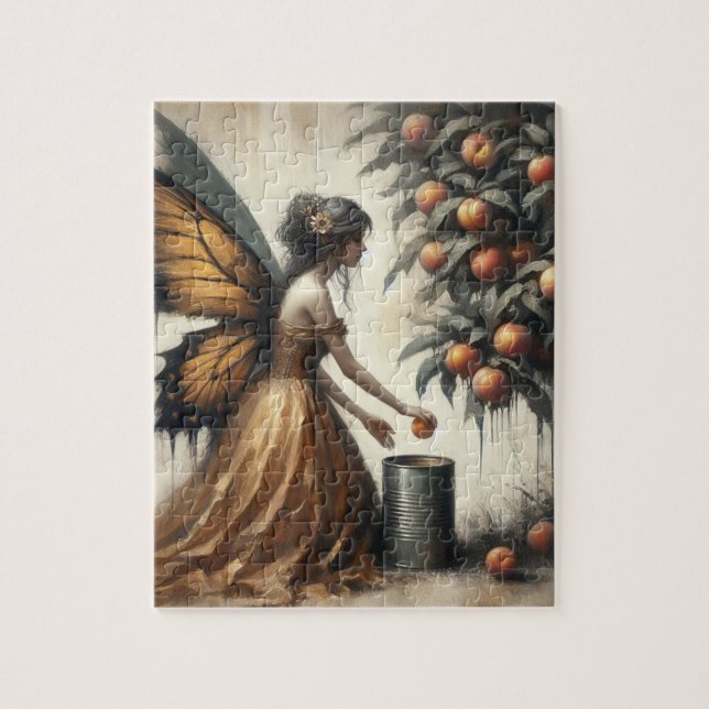 Fairy Putting Peaches in a Can Jigsaw Puzzle (Vertical)