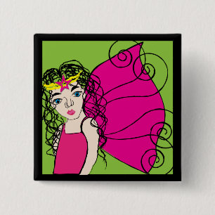 Fairy Queen 15 Cm Square Badge