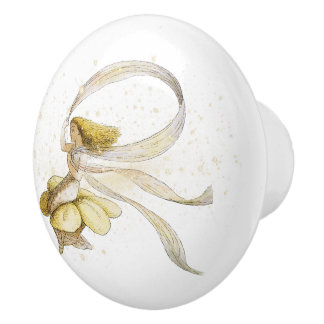 Fairy Queen Golden Sparkle Ceramic Knob