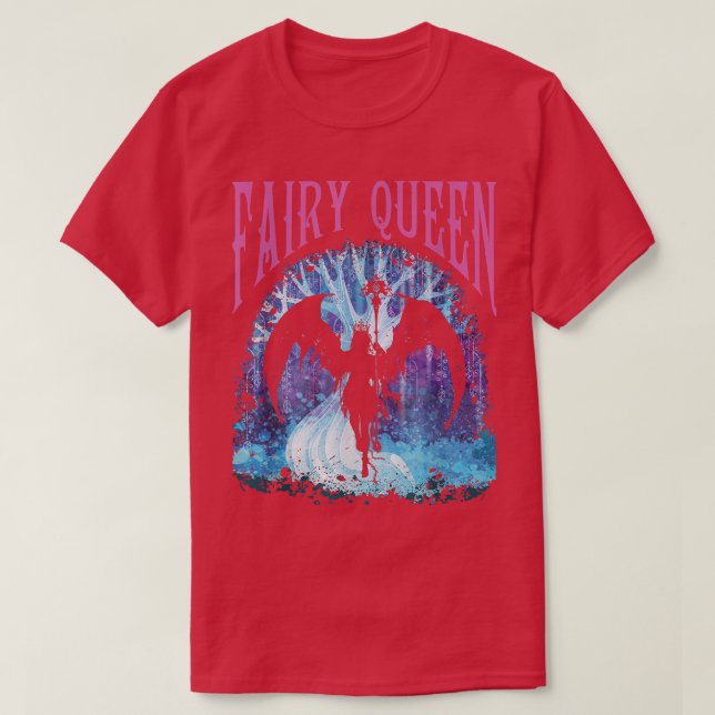Fairy Queen Grunge Aesthetic Dark Fairycore Goth W T-Shirt (Design Front)