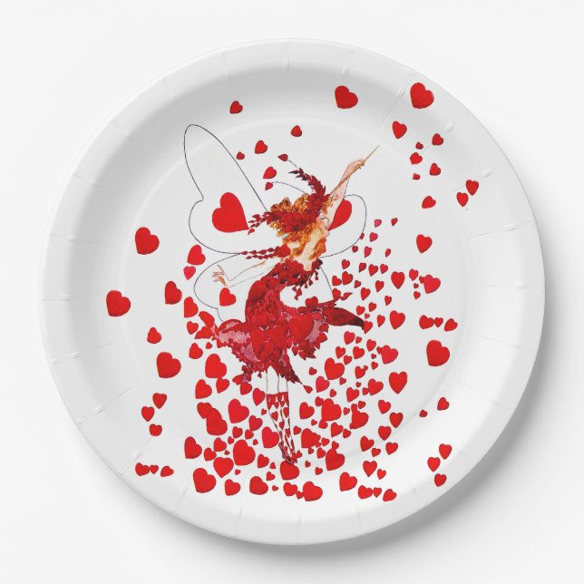 Fairy Queen of Hearts Paper Plates (Front)