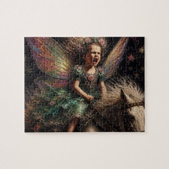 Fairy Riding Her Pony Jigsaw Puzzle (Horizontal)