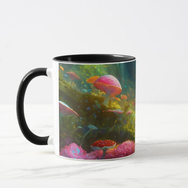 Fairy ring of mushrooms On Classic Mug (Left)