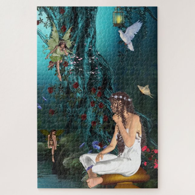 Fairy Rose Garden Jigsaw Puzzle (Vertical)