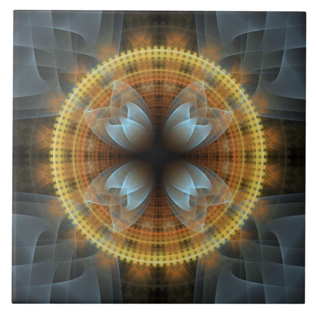 Fairy round fractal ornament tile (Front)