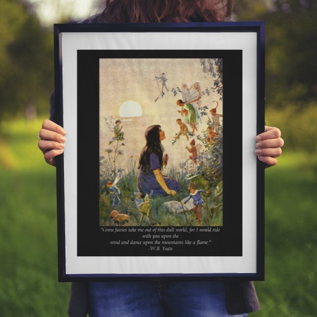 Fairy Secrets & Yeats Quote Vintage  Poster (Creator Uploaded)