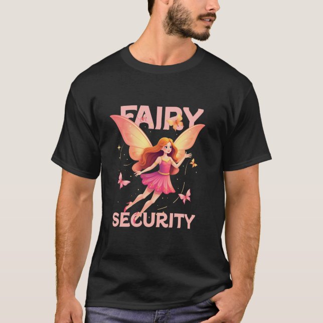 Fairy Security Birthday Family Christmas Costume D T-Shirt (Front)