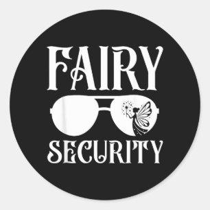 Fairy Security Birthday Family Halloween Costume Classic Round Sticker