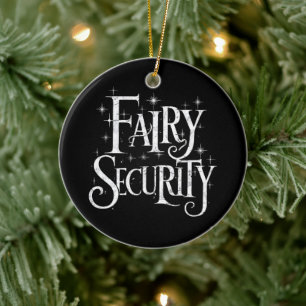 Fairy Security Funny Halloween Costume  Ceramic Tree Decoration