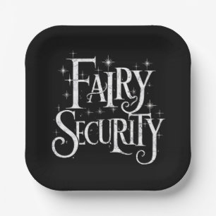 Fairy Security Funny Halloween Costume Paper Plate