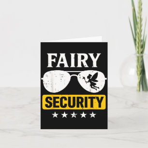 Fairy Security Funny Halloween Costume Squad Men Card