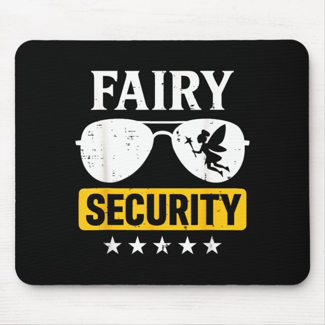 Fairy Security Funny Halloween Costume Squad Men Mouse Mat (Front)