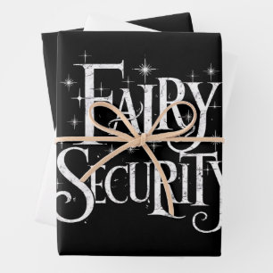 Fairy Security Funny Halloween Costume Wrapping Paper Sheet