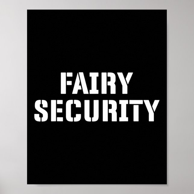 Fairy Security Halloween Costume For Dad Mum Broth Poster (Front)